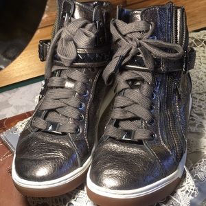 Michael Kors Pewter High Top Sneakers Size 6